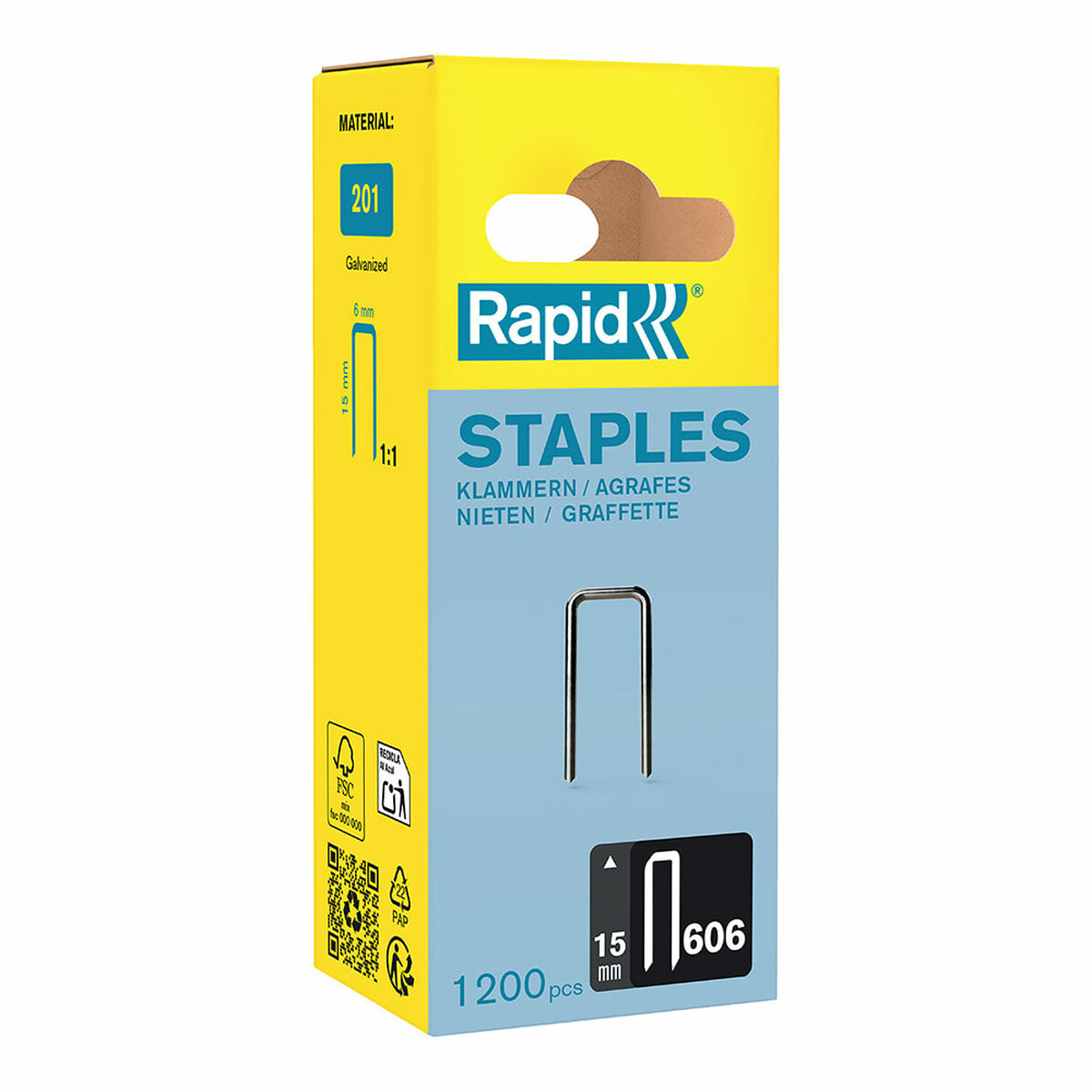 Grampos Rapid 606 Galvanizado (1200 Unidades)