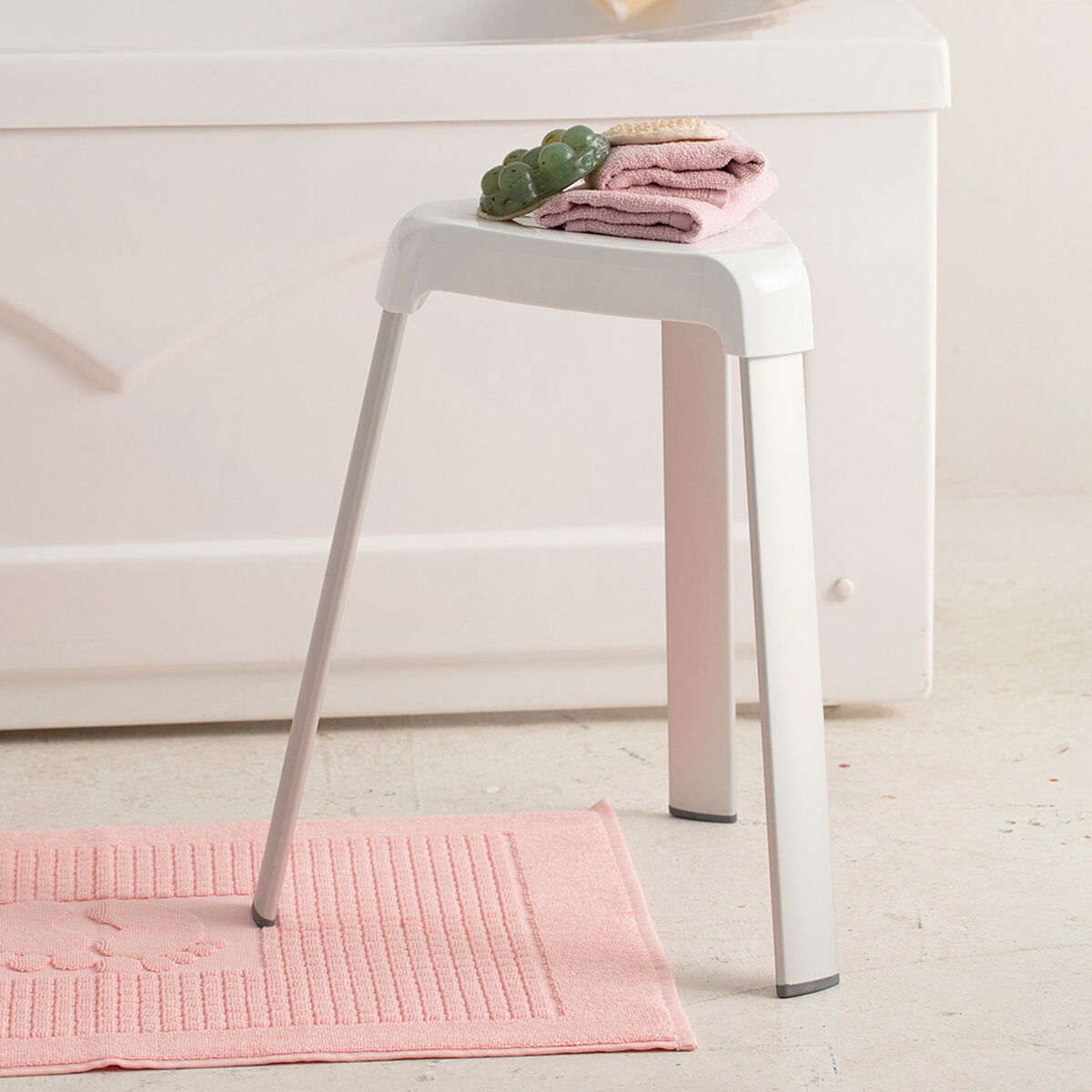 Banqueta Lifetime Branco 25 x 29 x 45 cm Banhos