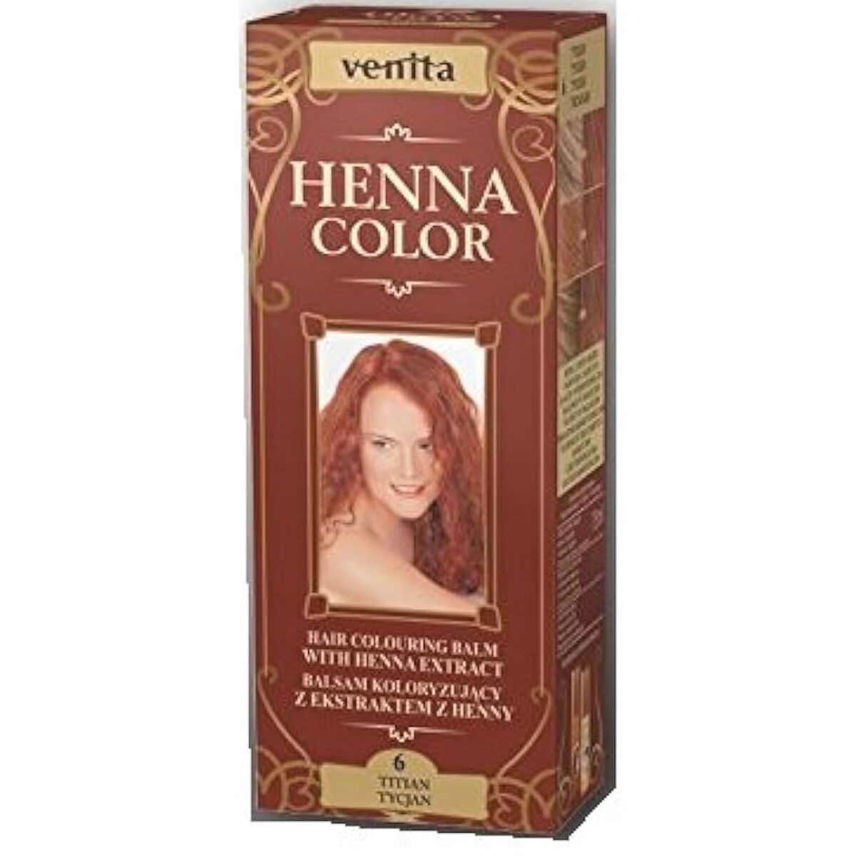 Coloração Semipermanente Venita Henna Color Nº 6 Titian 75 ml