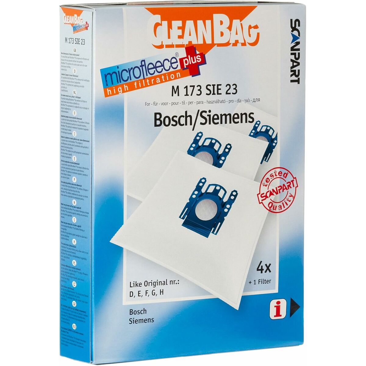 Bolsa Sobresselente para Aspirador Scanpart M 173 SIE 23