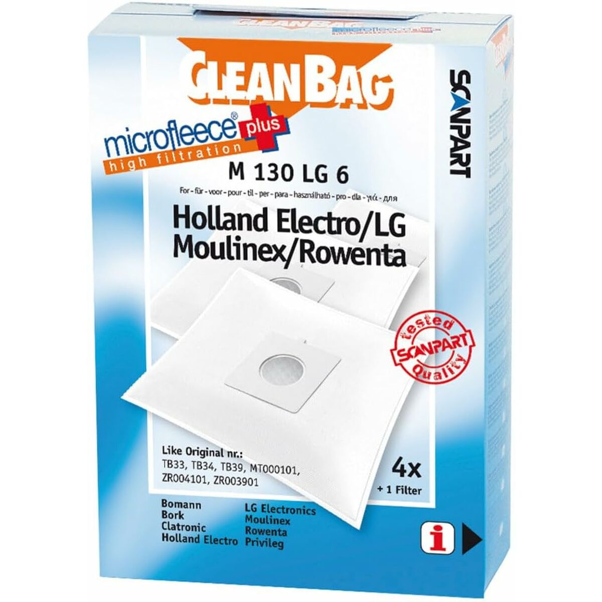 Bolsa Sobresselente para Aspirador Scanpart M 130 LG 6 LG 4UD