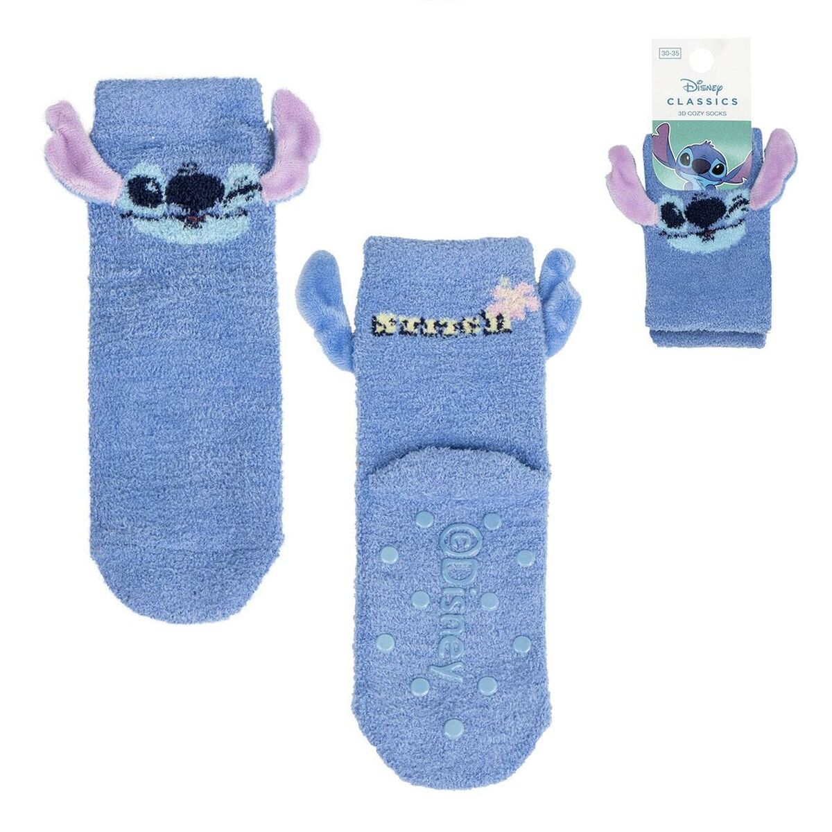 Meias Antiderrapantes Stitch