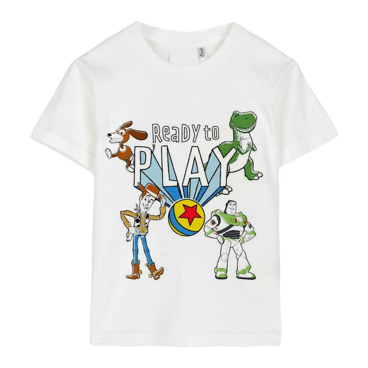 Camisola de Manga Curta Infantil Toy Story Branco
