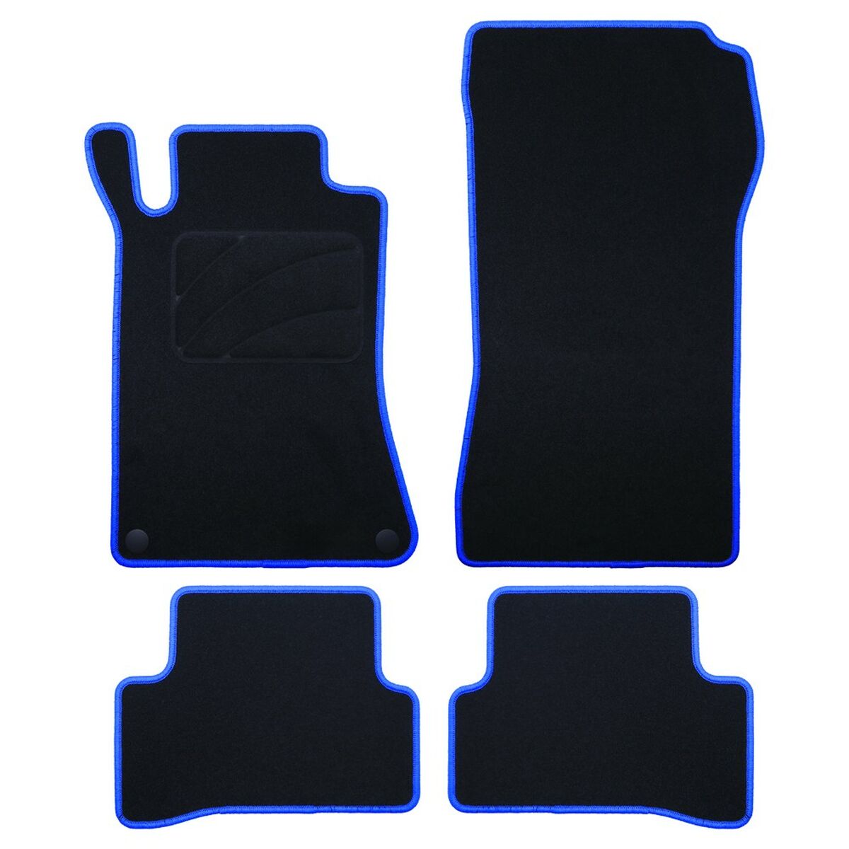 Conjunto de Tapetes de Carro OCC Motorsport OCCMC0058BL Preto Mercedes W203 Clase C Sedan-CLC 5 Peças