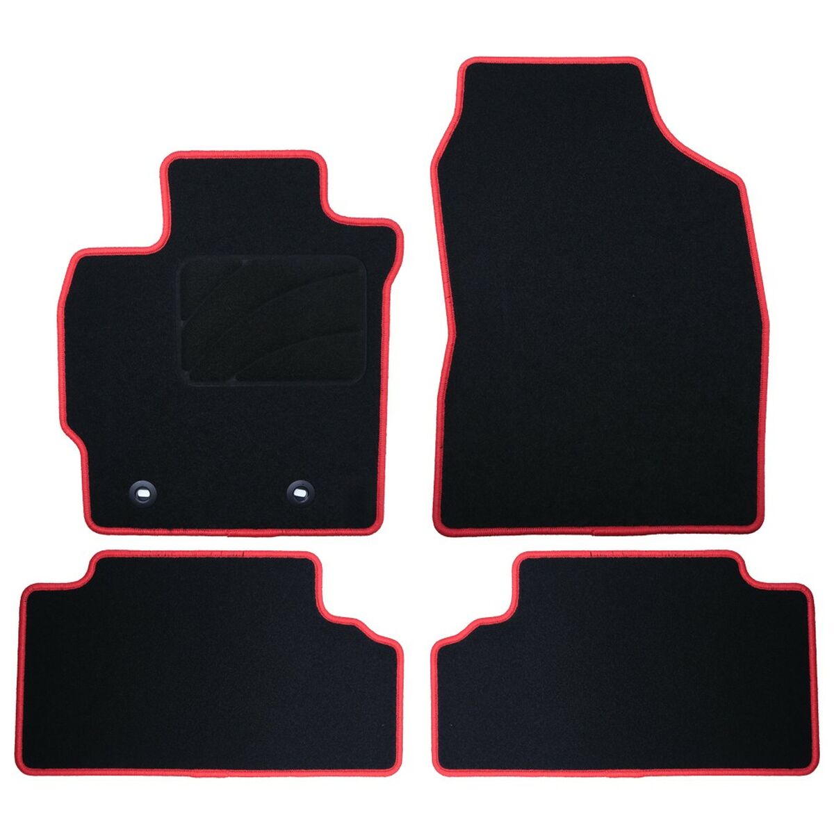 Conjunto de Tapetes de Carro OCC Motorsport OCCTY0001RD Preto Toyota Auris (2007-2013) 5 Peças