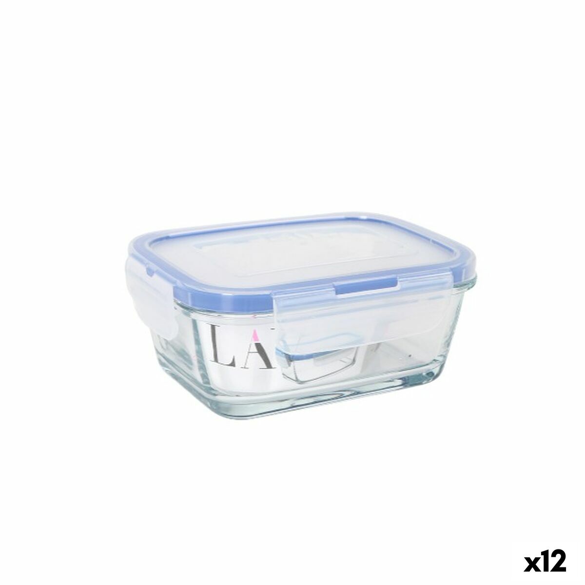 Lancheira Hermética LAV Cinzento Transparente 0,4 l (12 Unidades)