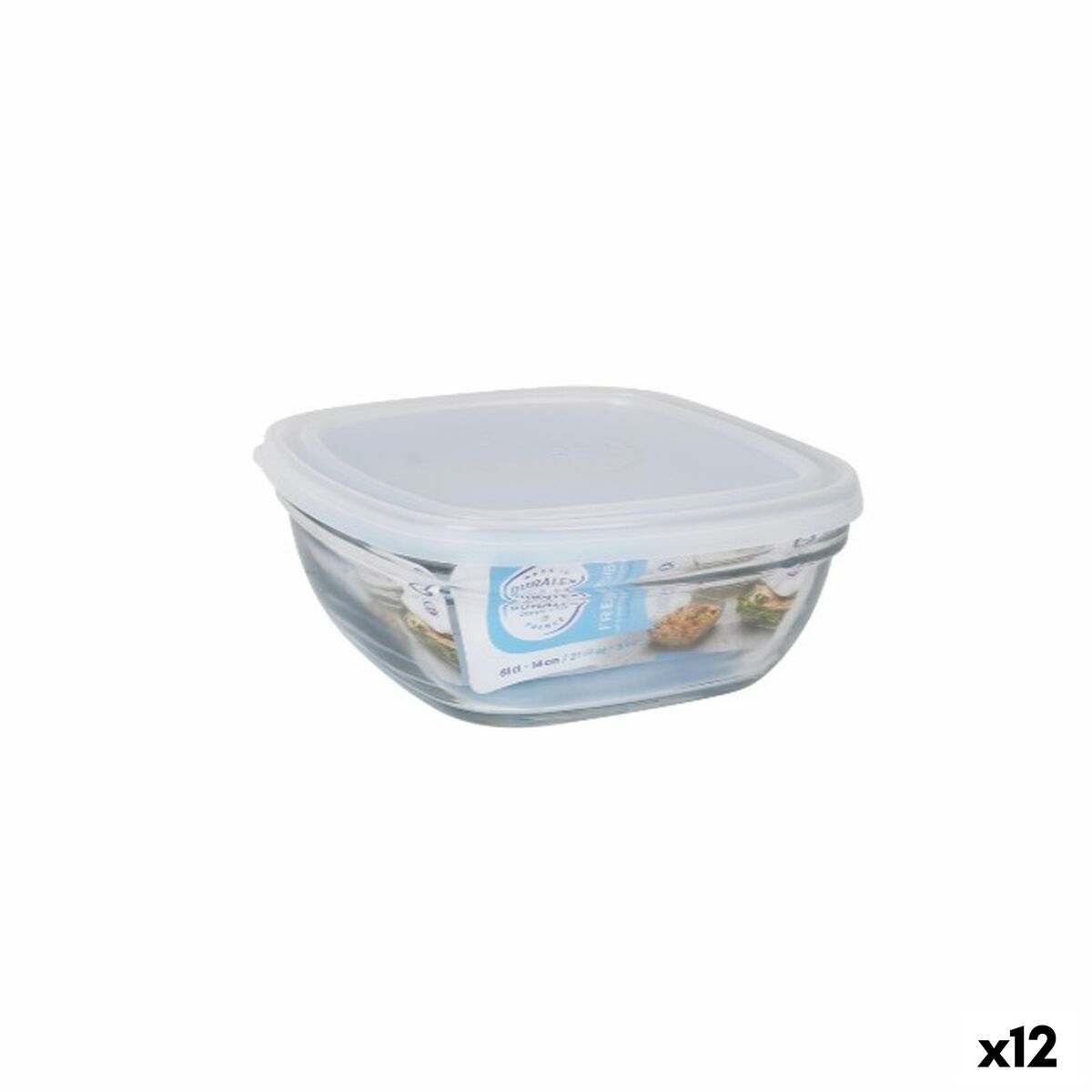 Lancheira Duralex Branco Transparente 610 ml (12 Unidades)