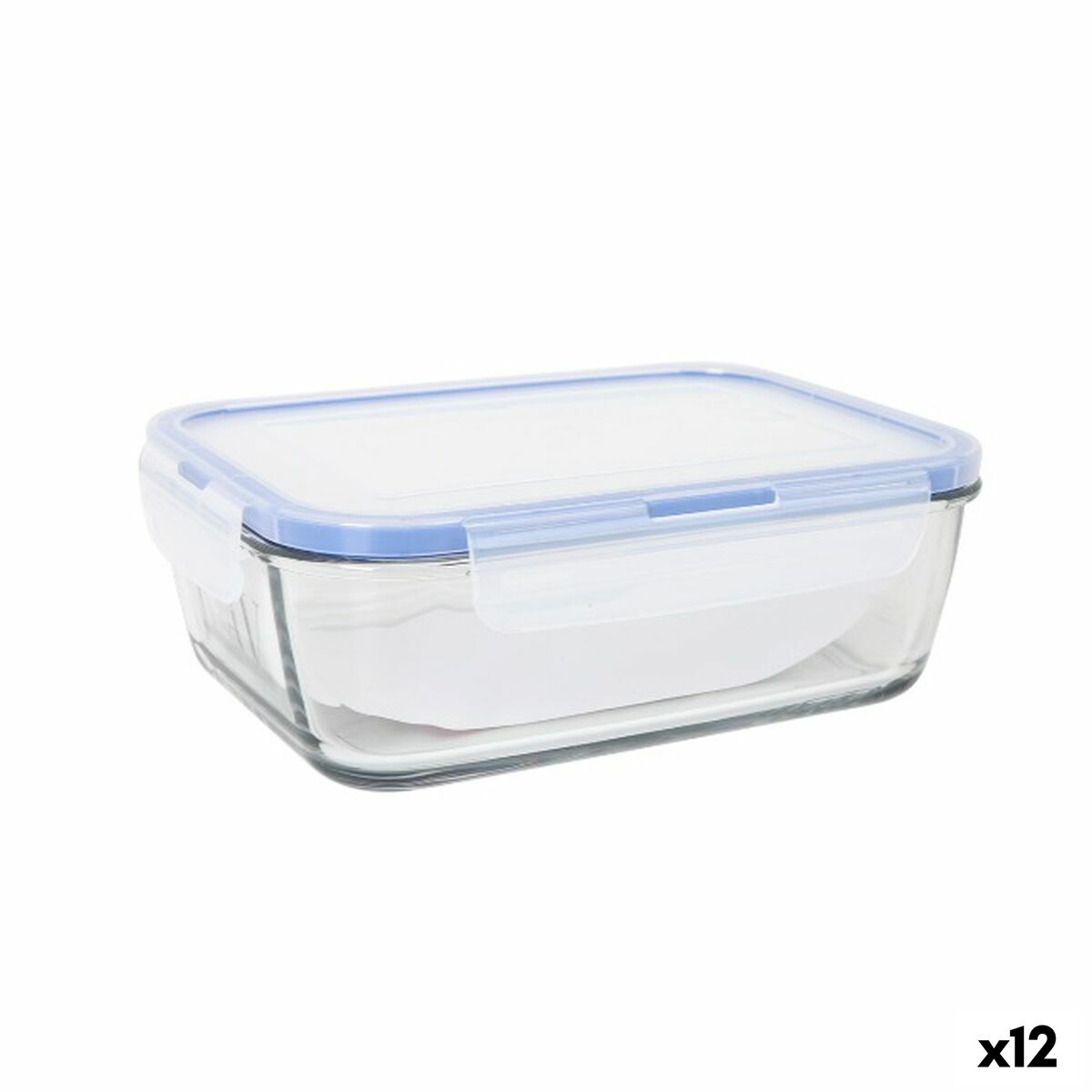 Lancheira Hermética LAV Cinzento Transparente 1,2 L (12 Unidades)