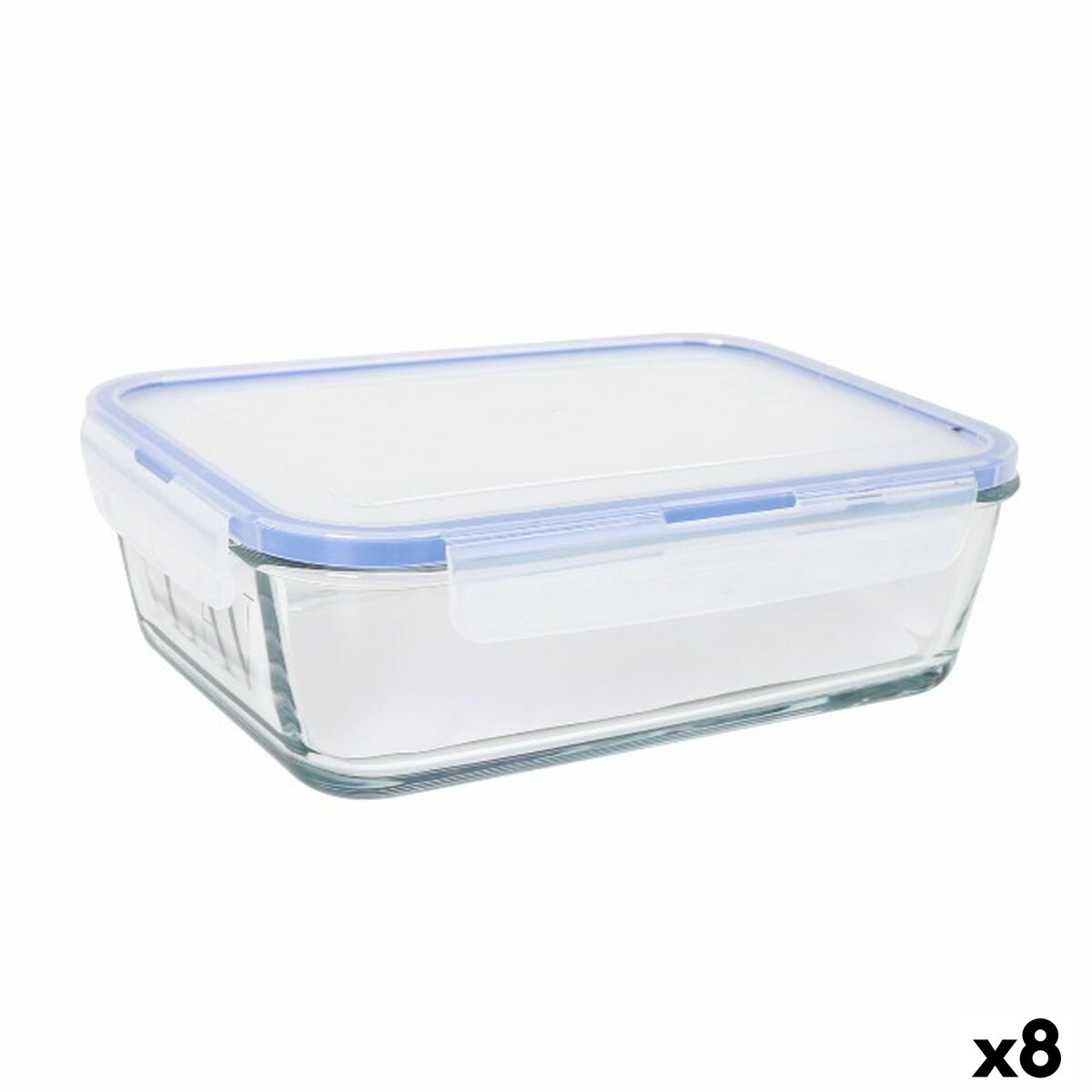 Lancheira Hermética LAV Cinzento Transparente 1,9 L (8 Unidades)