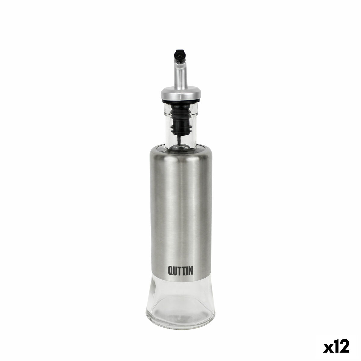 Galheteiro Quttin Transparente Prateado Aço inoxidável 0,3 L (12 Unidades)