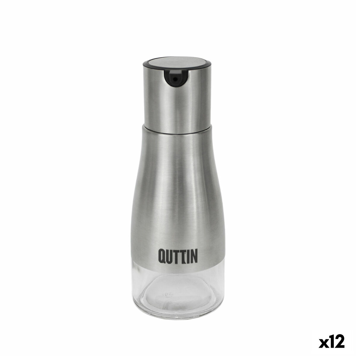 Galheteiro Quttin Transparente Prateado Aço inoxidável 0,32 L (12 Unidades)