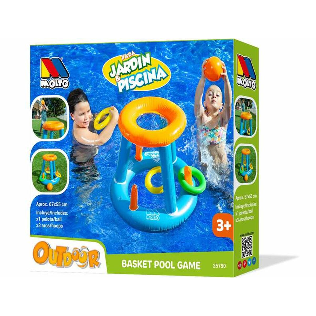 Cesto de Basquetebol Moltó Outdoor Insuflável