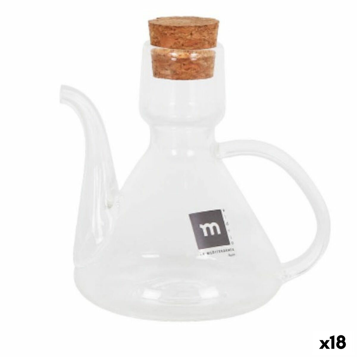Galheteiro La Mediterránea Bell Transparente Silicone Vidro de Borosilicato 125 ml (18 Unidades)