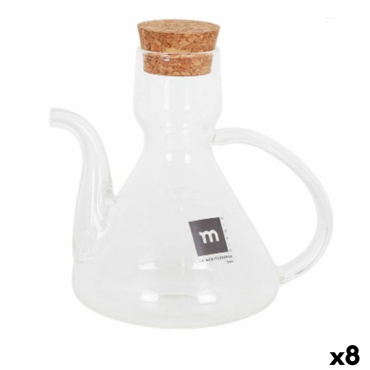 Galheteiro La Mediterránea Bell Transparente Silicone Vidro de Borosilicato 275 ml (8 Unidades)
