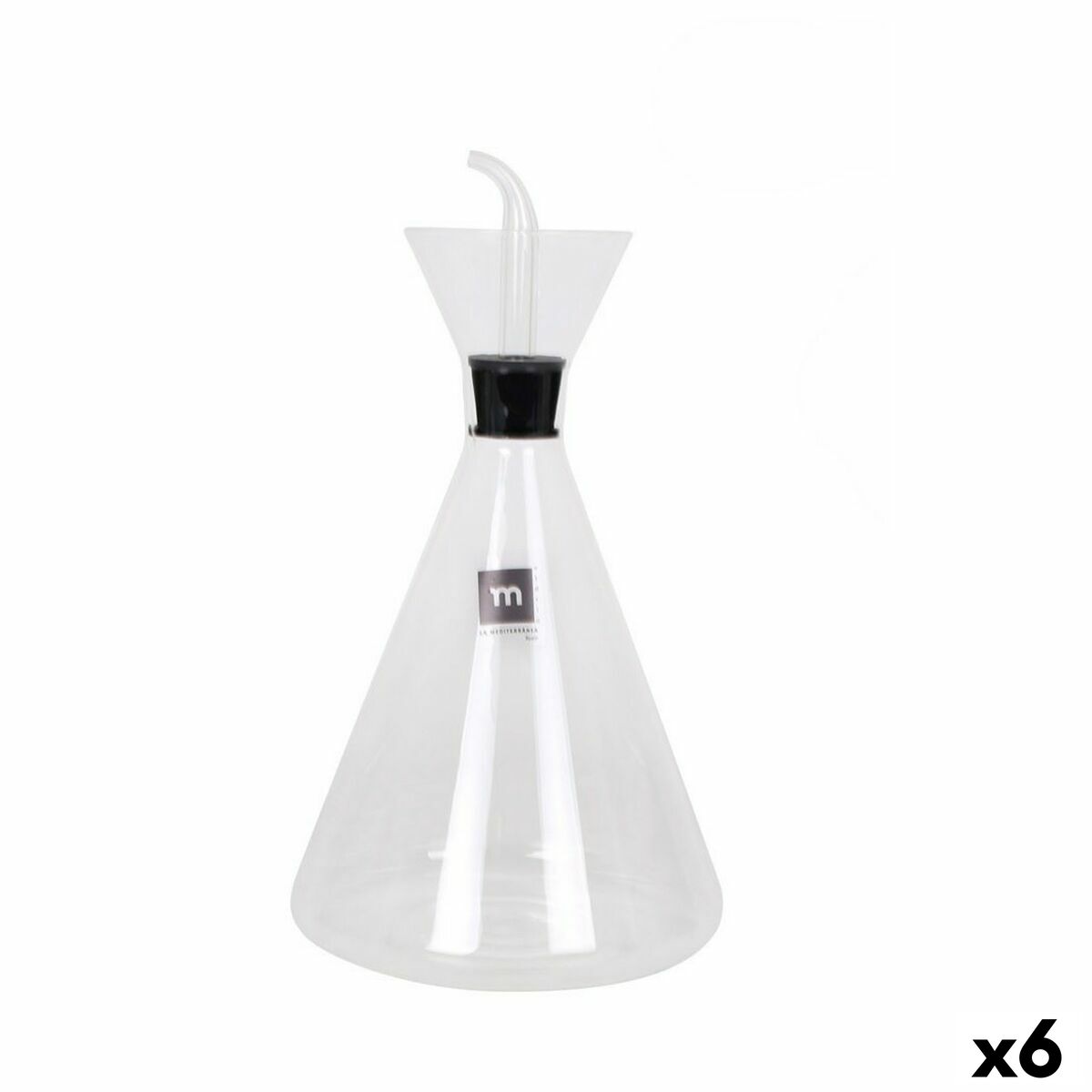 Galheteiro La Mediterránea Iraia Transparente Vidro de Borosilicato 1 L (6 Unidades)