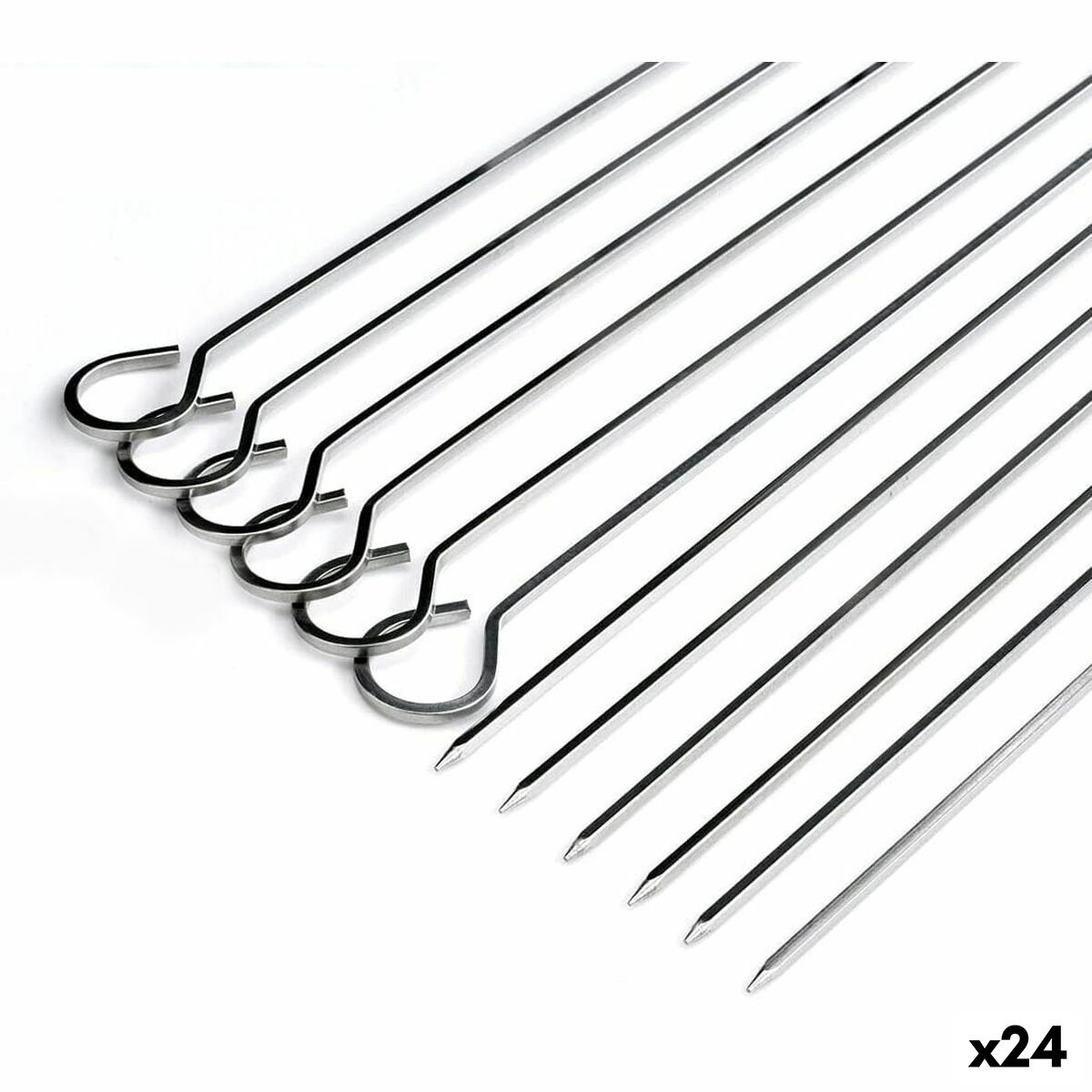 Conjunto de Espetos para Churrascos Algon Metal 27 cm 6 Peças (24 Unidades)