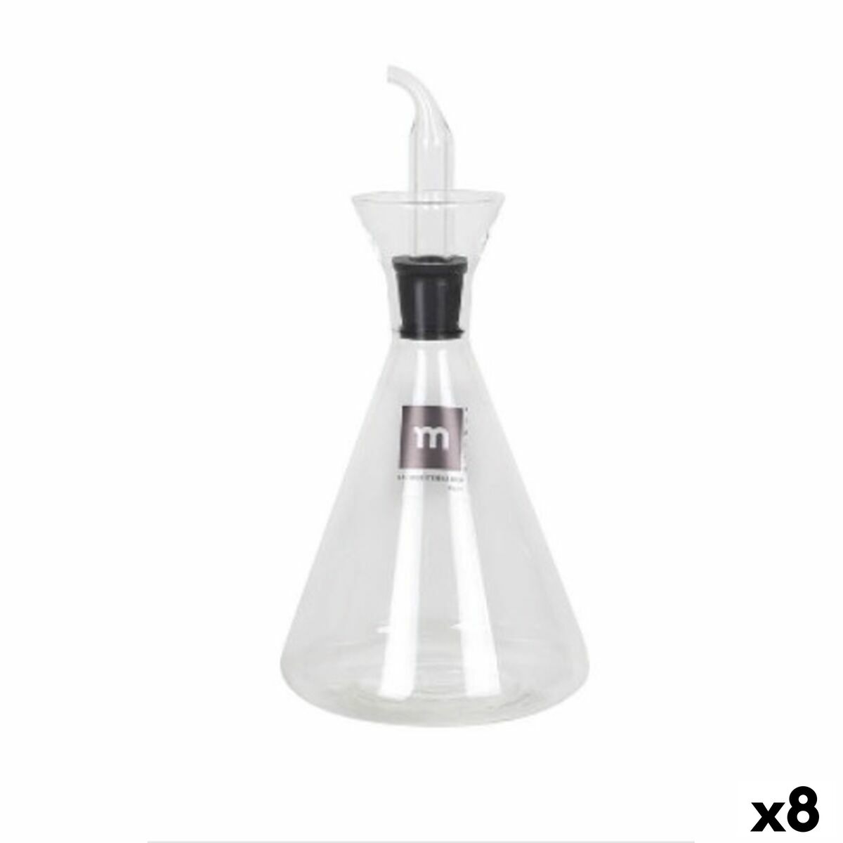 Galheteiro La Mediterránea Transparente Vidro de Borosilicato 250 ml (8 Unidades)