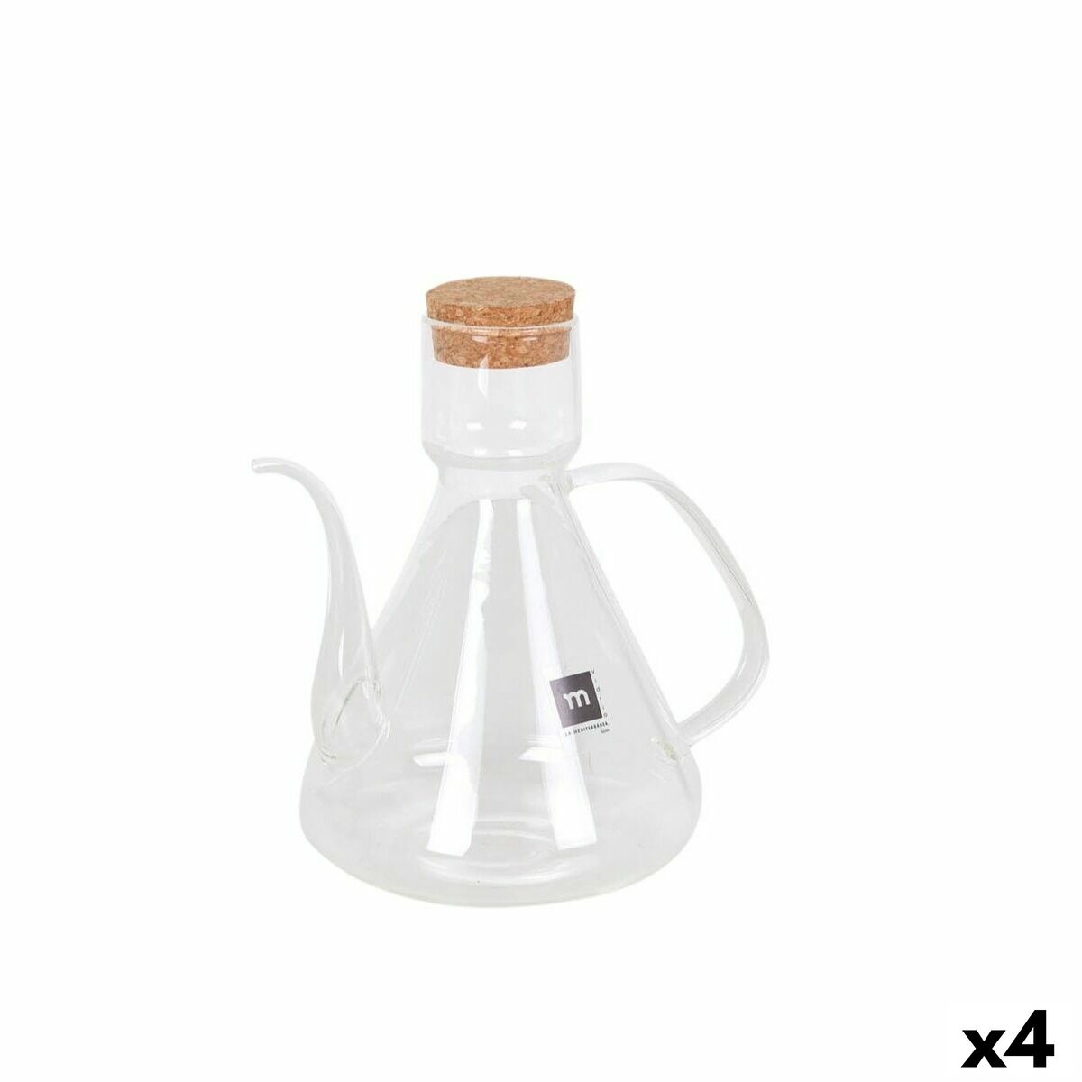 Galheteiro La Mediterránea Bell Transparente Silicone Vidro de Borosilicato 1 L (4 Unidades)