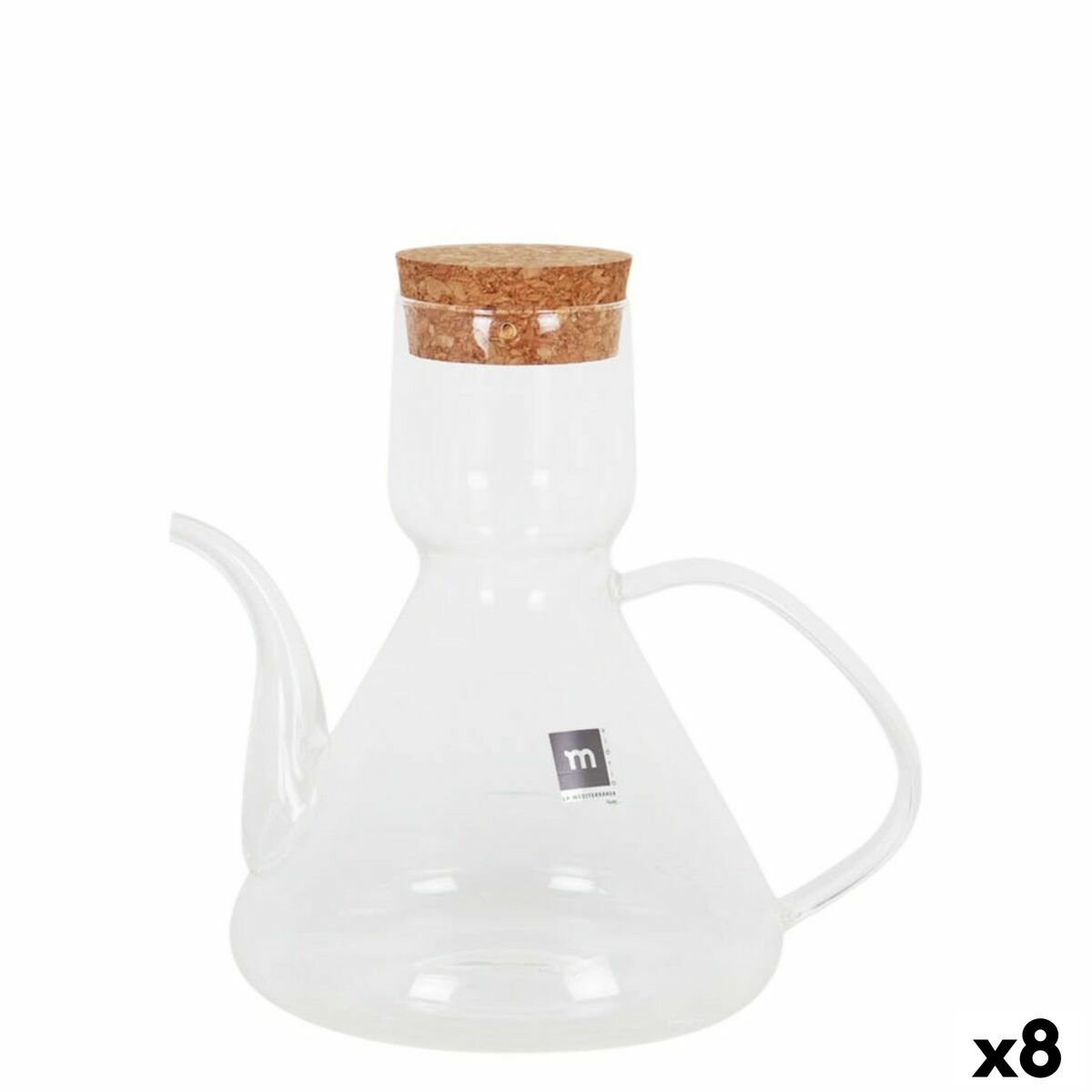 Galheteiro La Mediterránea Bell Transparente Silicone Vidro de Borosilicato 500 ml (8 Unidades)