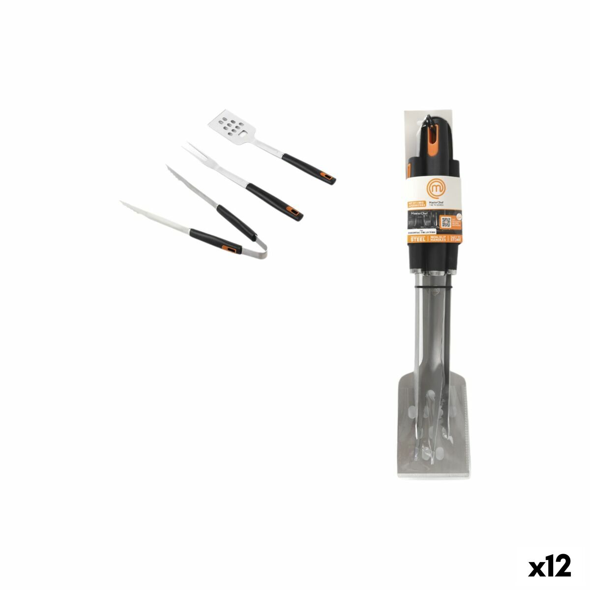 Utensílios para churrasco MasterChef 3 Peças (12 Unidades)