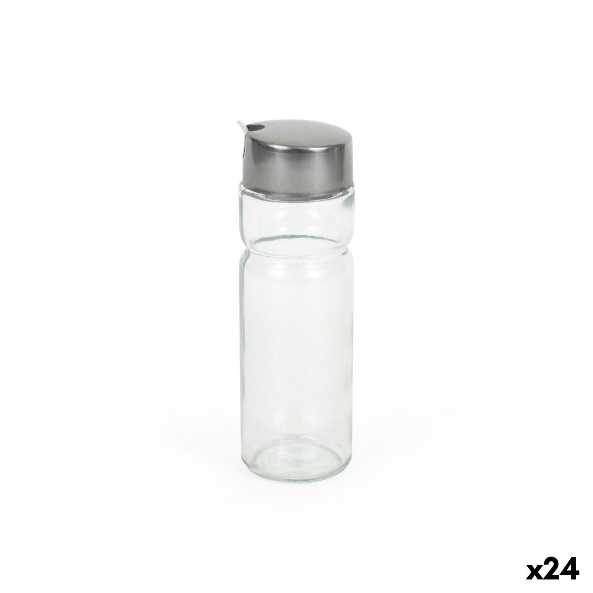 Galheteiro Quttin Transparente Prateado Vidro 0,2 L 5 x 5 x 15 cm (24 Unidades)