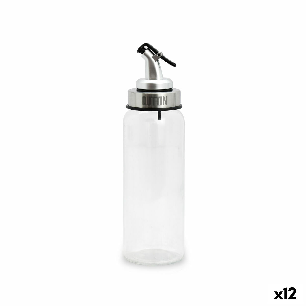 Galheteiro Quttin Transparente Prateado Vidro 5,5 x 5,5 x 20,5 cm (12 Unidades)