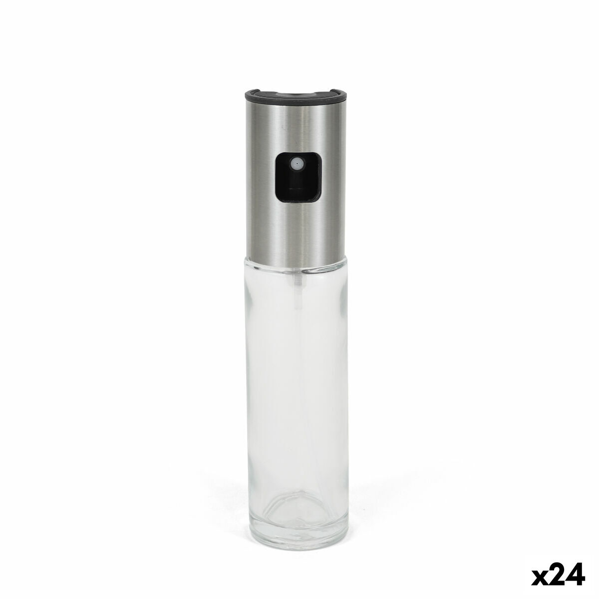 Galheteiro La Mediterránea Luxe Transparente Prateado Vidro 100 ml (24 Unidades)