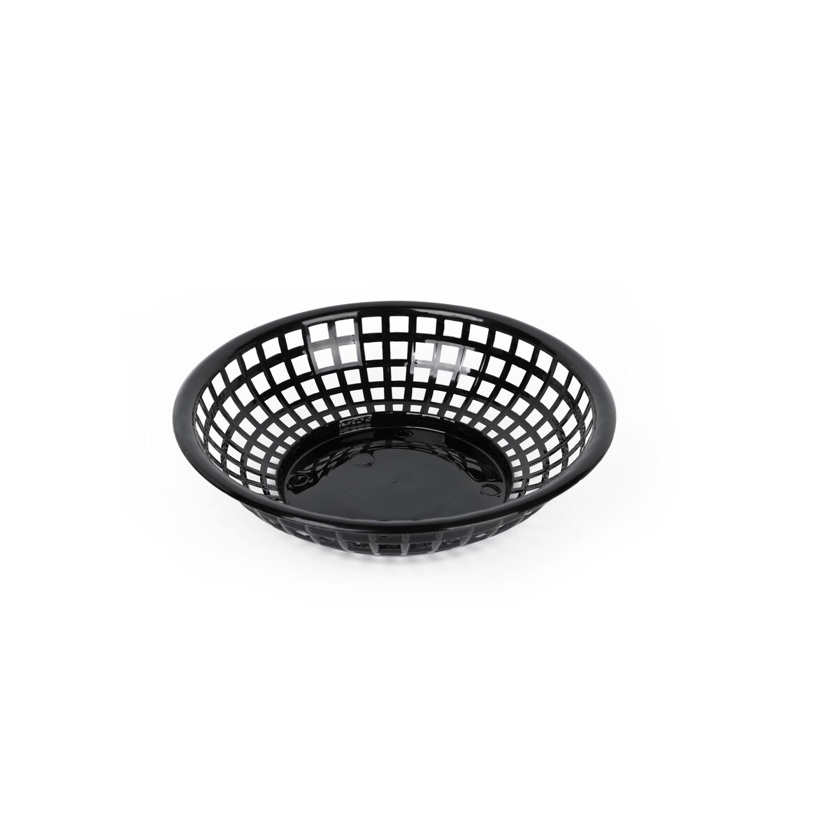 Cesto para Pão Preto Plástico Redonda 19,6 x 19,6 x 4,6 cm (24 Unidades)
