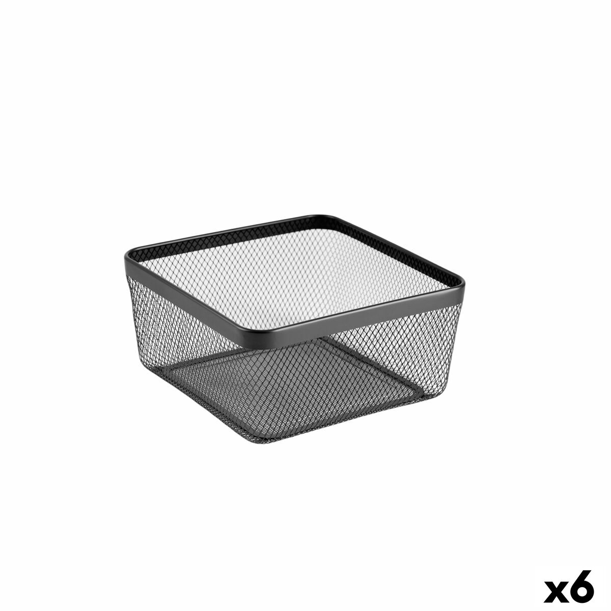 Cesta Multiusos Confortime Preto Metal 30,5 x 30,5 x 15,2 cm (6 Unidades)