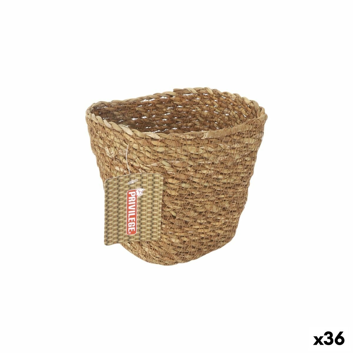 Cesta Multiusos Privilege Castanho vime Retangular 13 x 10 x 11 cm (36 Unidades)