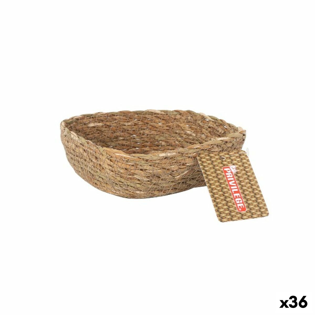 Cesta Multiusos Privilege Castanho vime Retangular 13 x 10 x 5 cm (36 Unidades)