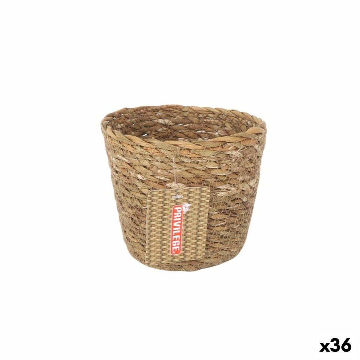 Cesta Multiusos Privilege Castanho vime Redonda ø 12 x 11 cm (36 Unidades)