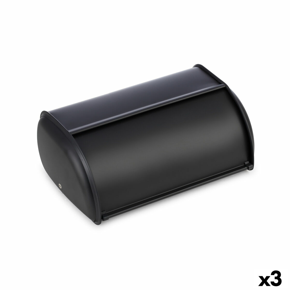 Cesta do Pão Quttin Preto Metal 43,5 x 27,5 x 18,5 cm (3 Unidades)