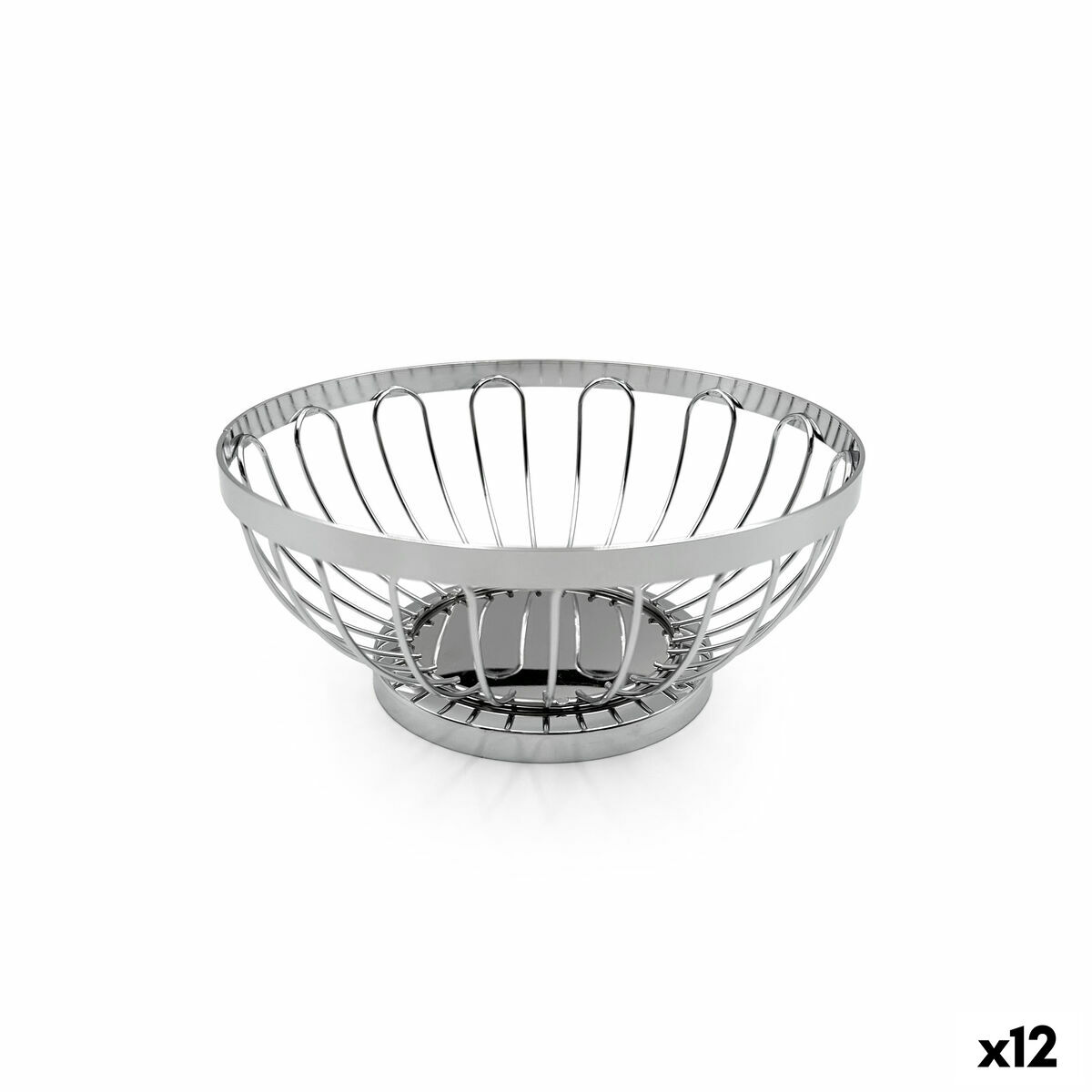 Cesta do Pão My Bar Prateado Metal 17,5 X 7 CM (12 Unidades)