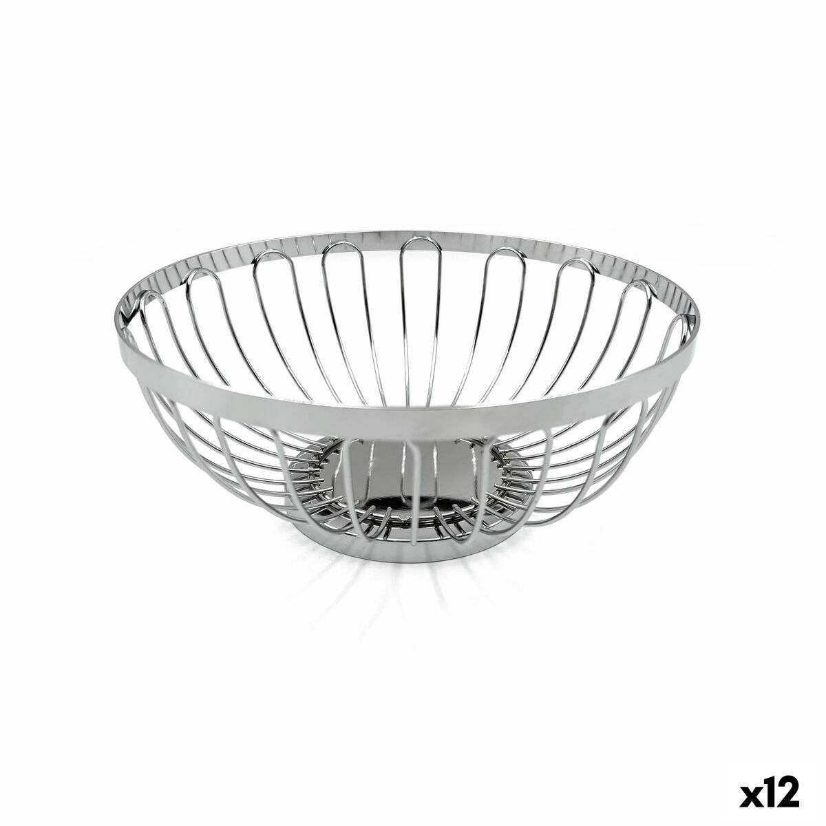 Cesta do Pão My Bar Prateado Metal ø 20,5 x 8,5 cm (12 Unidades)