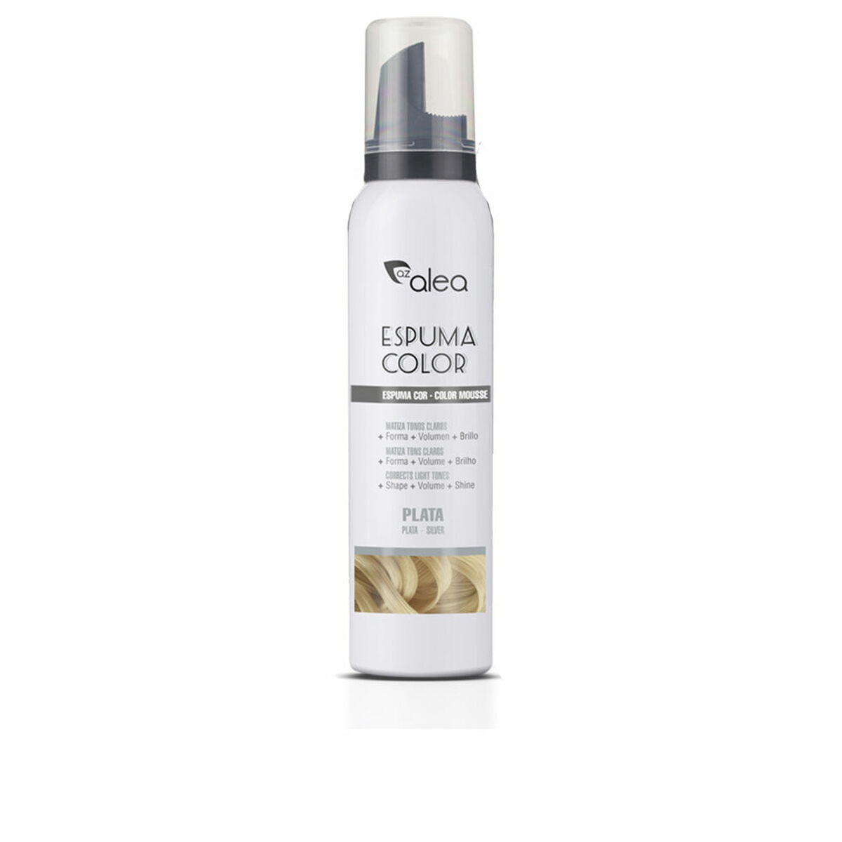 Coloração Semipermanente Azalea ESPUMA COLOR Prateado 200 ml