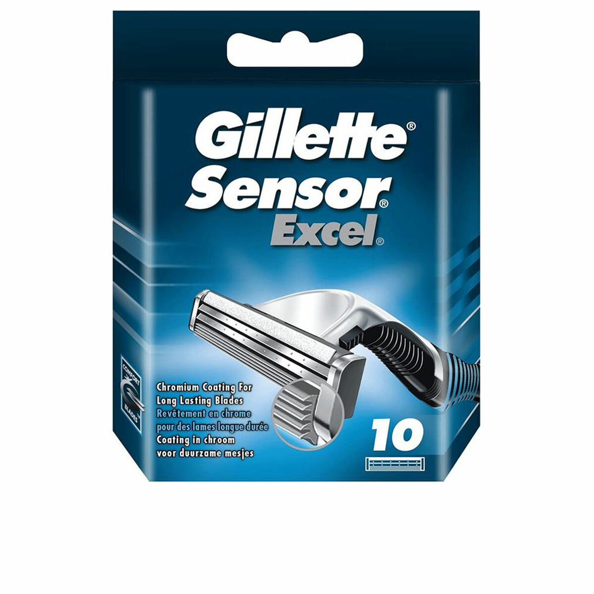 Reposição de Lâminas de Barbear Gillette Sensor Excel 10 Unidades