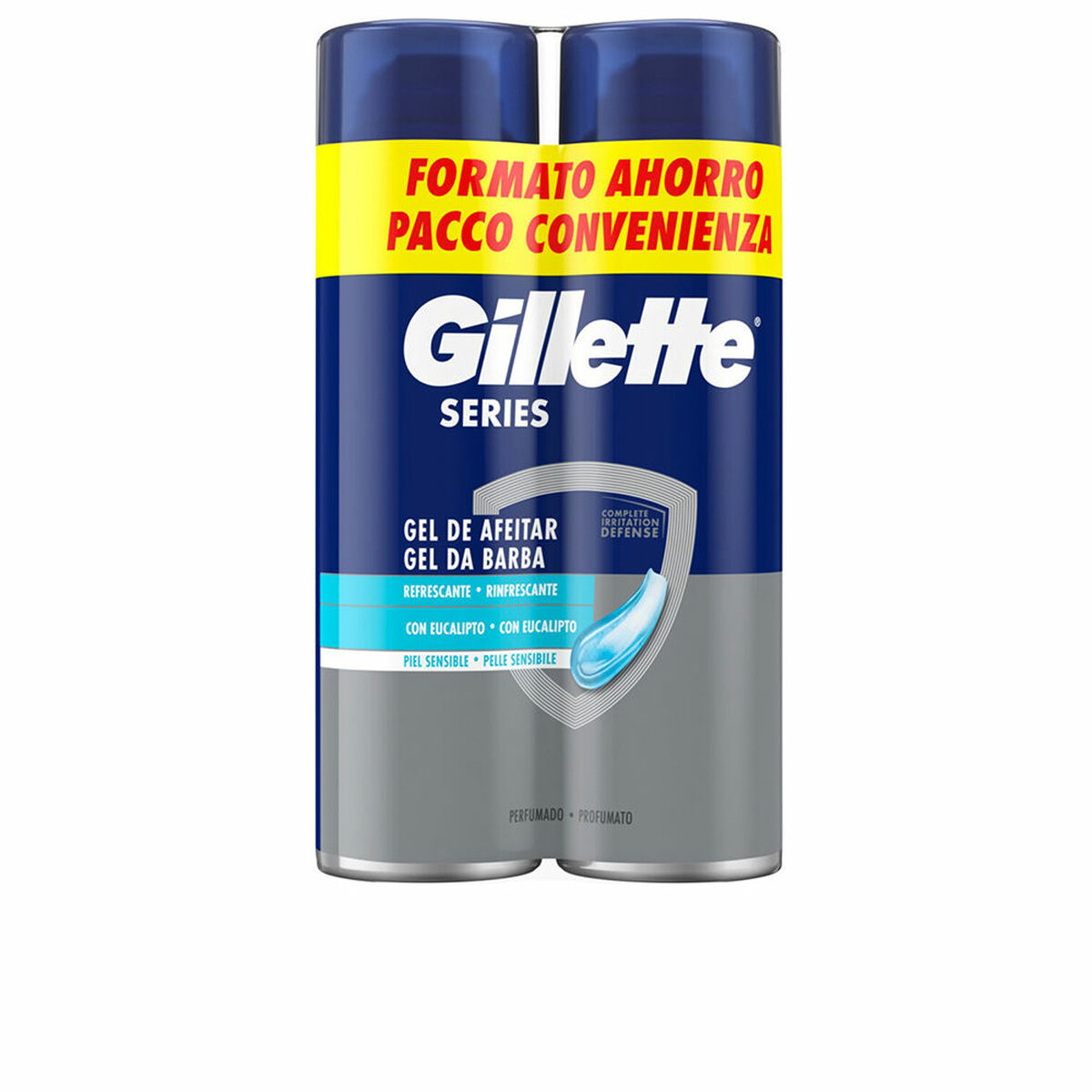 Gel de Barbear Gillette SERIES 200 ml 2 Unidades