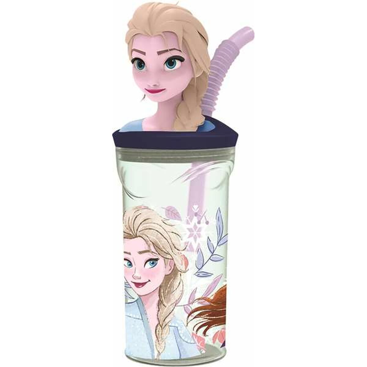 Copo com Palhinha Frozen Snowy Tale 360 ml