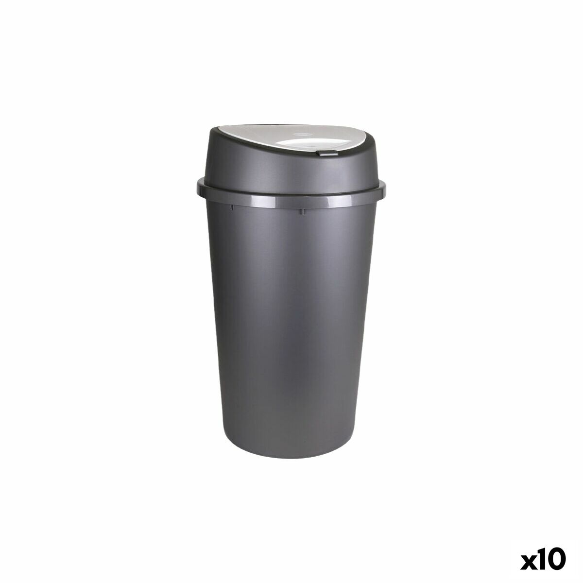 Caixote do lixo Tontarelli Bingo Grafite 45 L (10 Unidades)