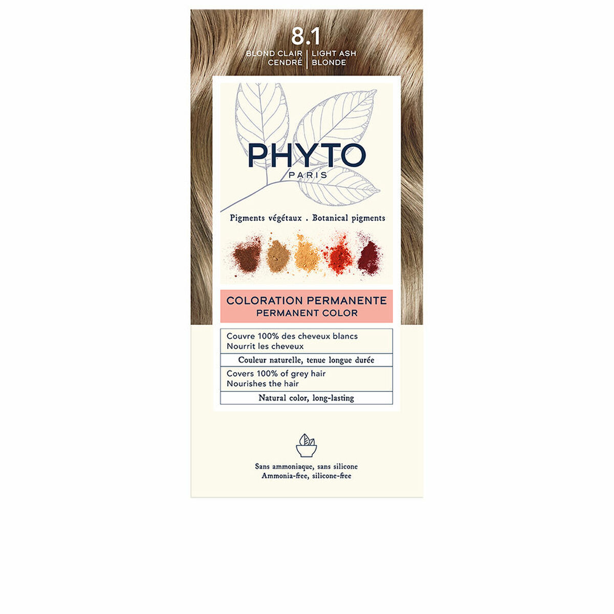 Coloração Permanente Phyto Paris PHYTOCOLOR #8.1-Rubio Claro Cendre