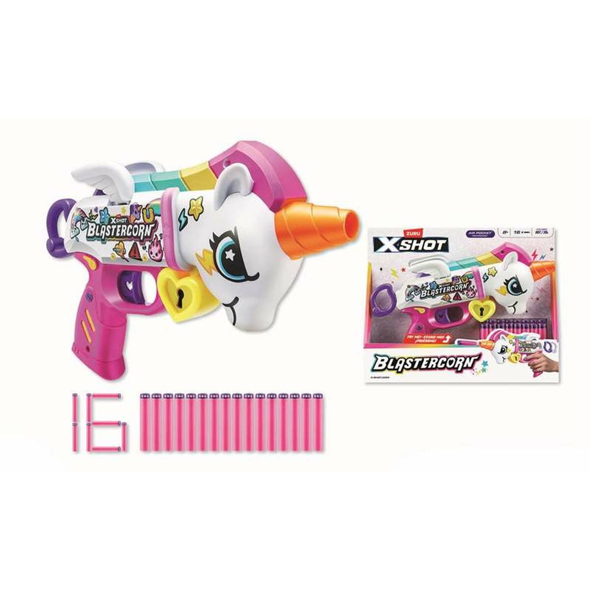 Pistola de Dardos Zuru X-Shot Blastercorn Unicorn