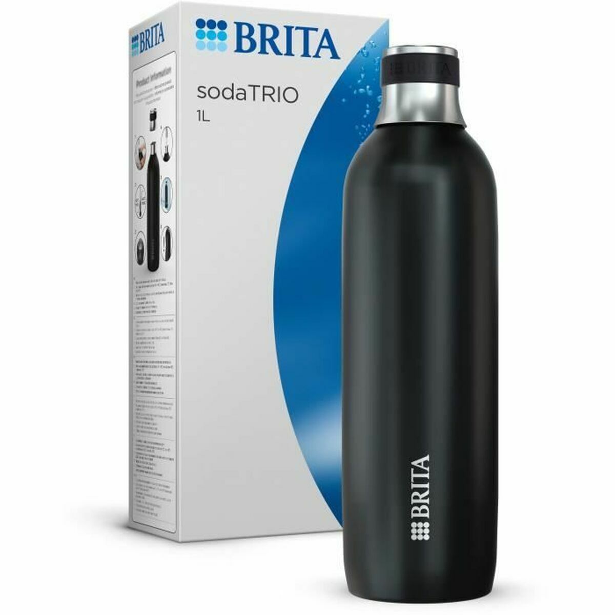 Termo Brita 1046734 Preto Prateado Aço inoxidável 1 L