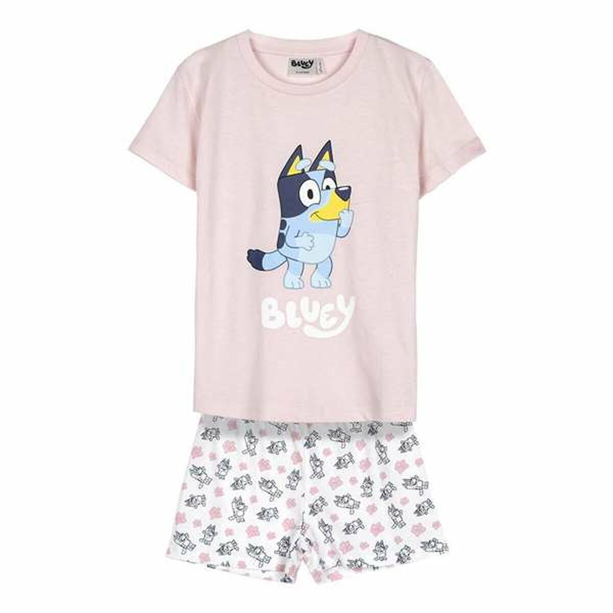 Pijama Infantil Bluey Cor de Rosa 4 Anos