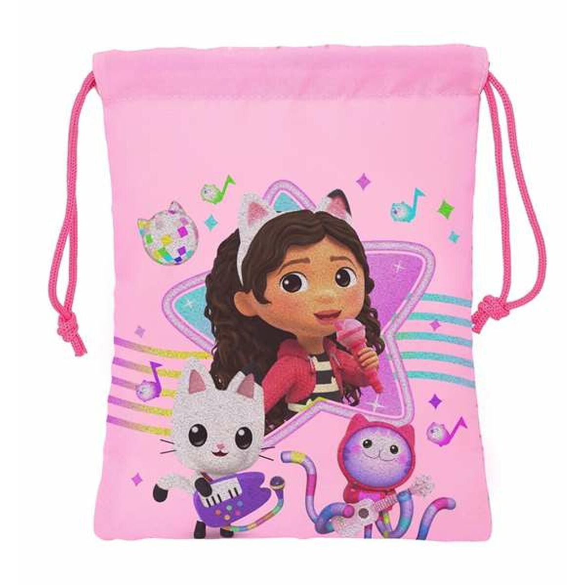Bolsinha de Merenda Gabby's Dollhouse Party Cor de Rosa
