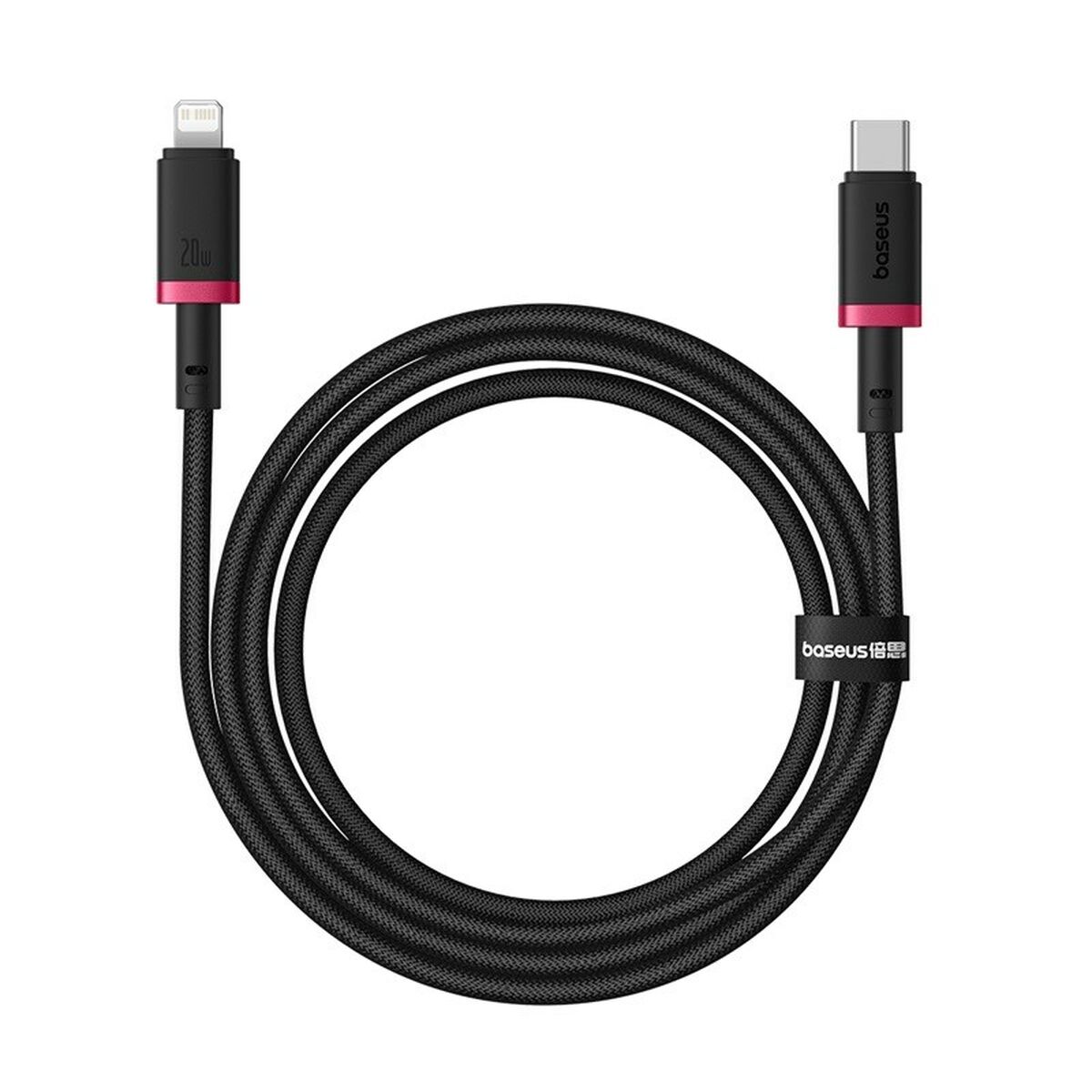 Cabo USB-C para Lightning Baseus P10377800U01-01 Preto Vermelho 1 m