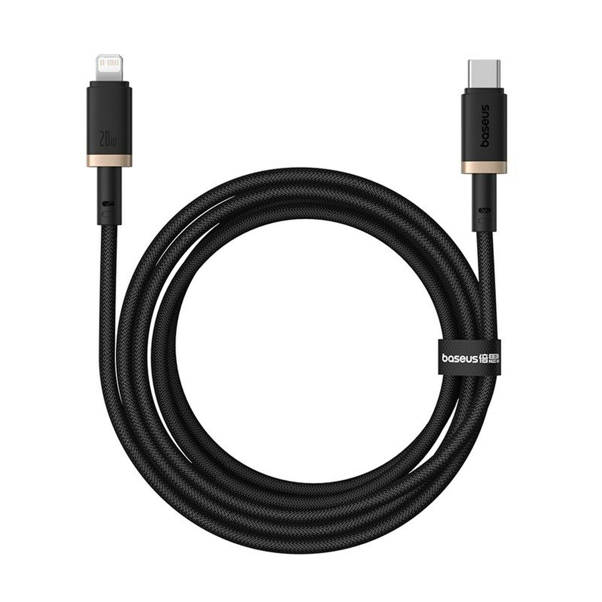 Cabo USB-C para Lightning Baseus P10377800U01-02 Preto Ouro 2 m