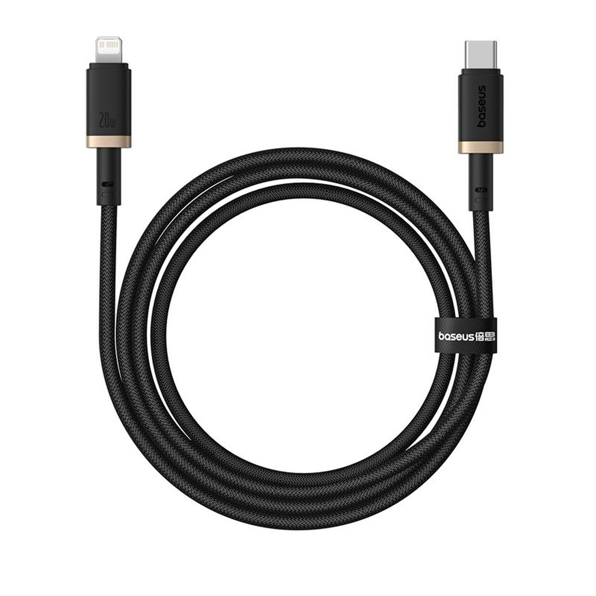 Cabo USB-C para Lightning Baseus P10377800U01-00 Preto Ouro 1 m