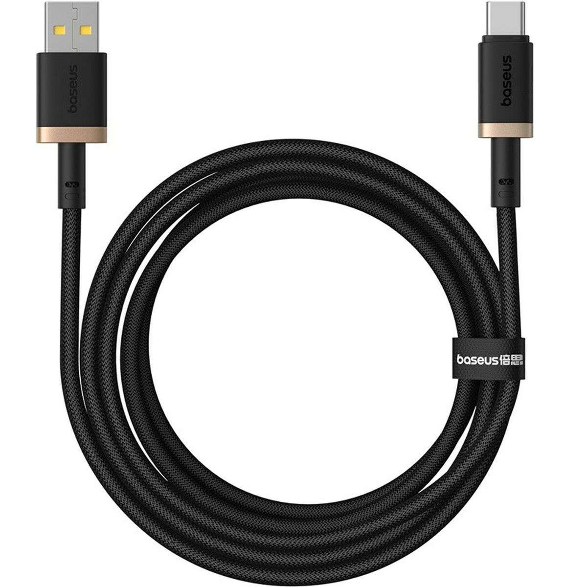 Cabo USB A para USB-C Baseus P10377802U01-02 Preto Ouro 2 m