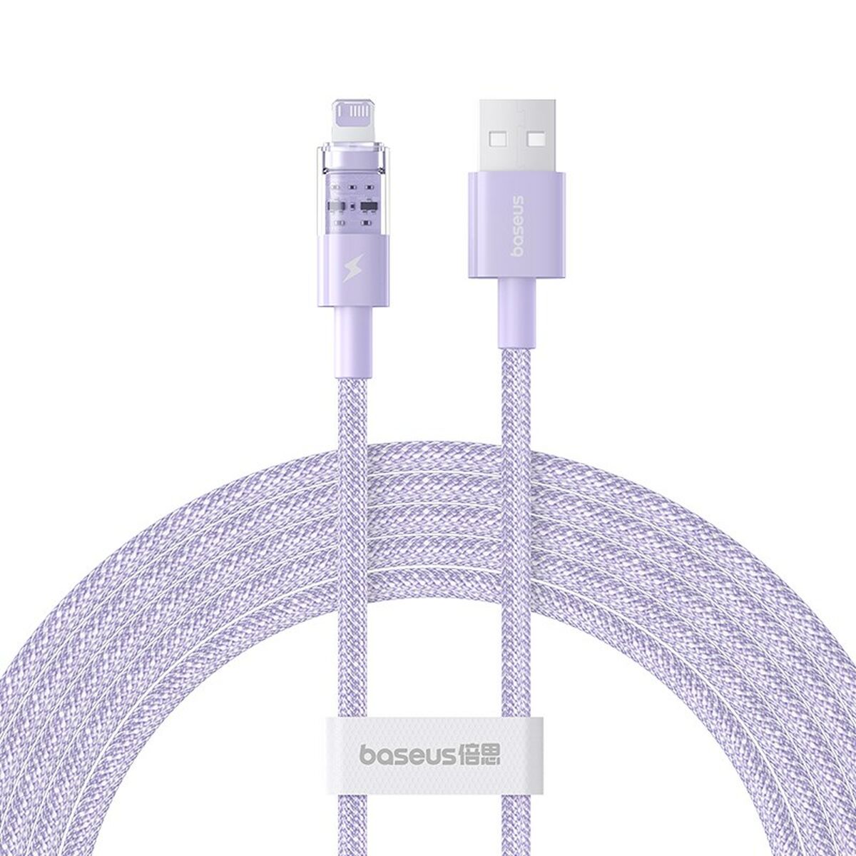 Cabo USB para Lightning Baseus P10373003511-01 Violeta 2 m